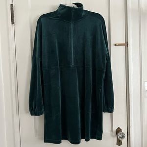 Anthropologie velvet tunic sweater